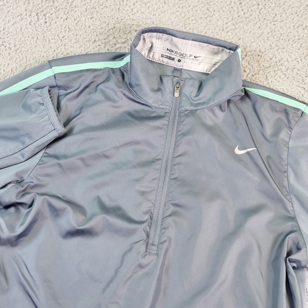 Nike Golf Jacket Mens Small Gray 1/2 Zip Windbreaker Colorblock 582786-421